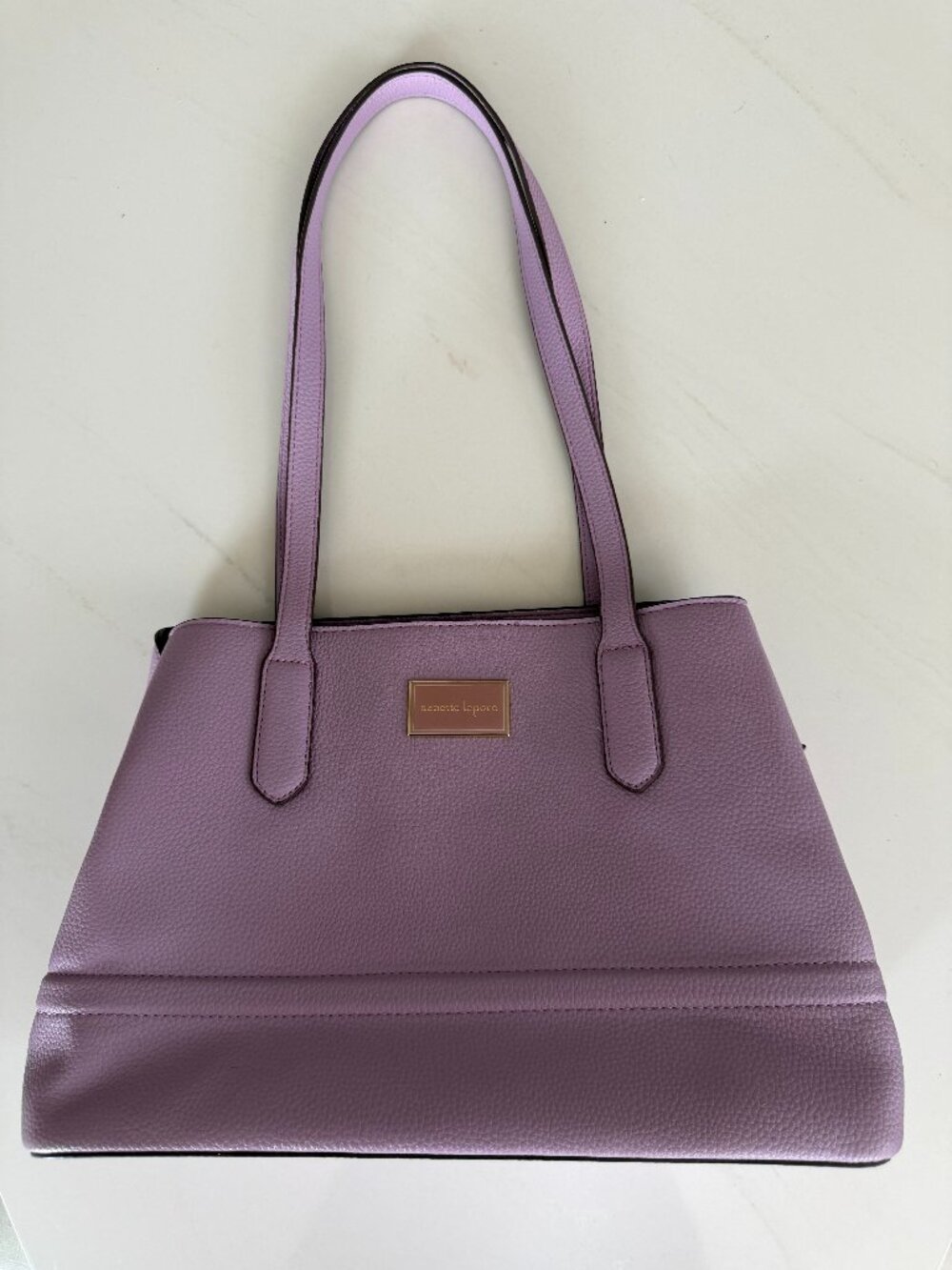 Nanette Lepore Purple Pebbled Vegan Leather Shoulder Purse